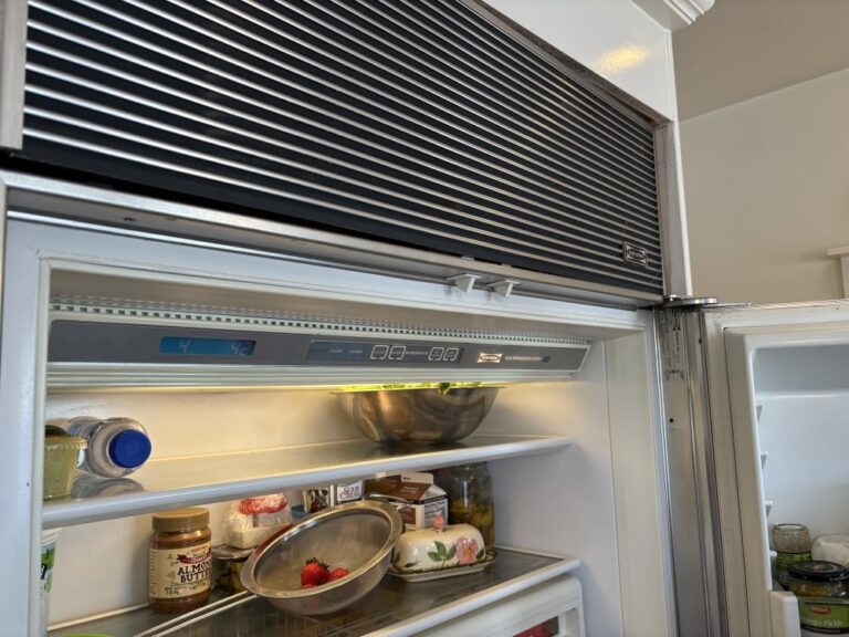 Built-in Sub-Zero refrigerator being diagnosed